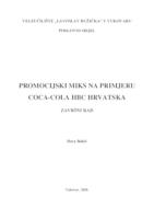 prikaz prve stranice dokumenta PROMOCIJSKI MIKS NA PRIMJERU PODUZEĆA COCA-COLA HBC HRVATSKA