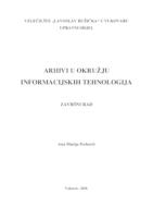 prikaz prve stranice dokumenta ARHIVI U OKRUŽJU INFORMACIJSKIH TEHNOLOGIJA